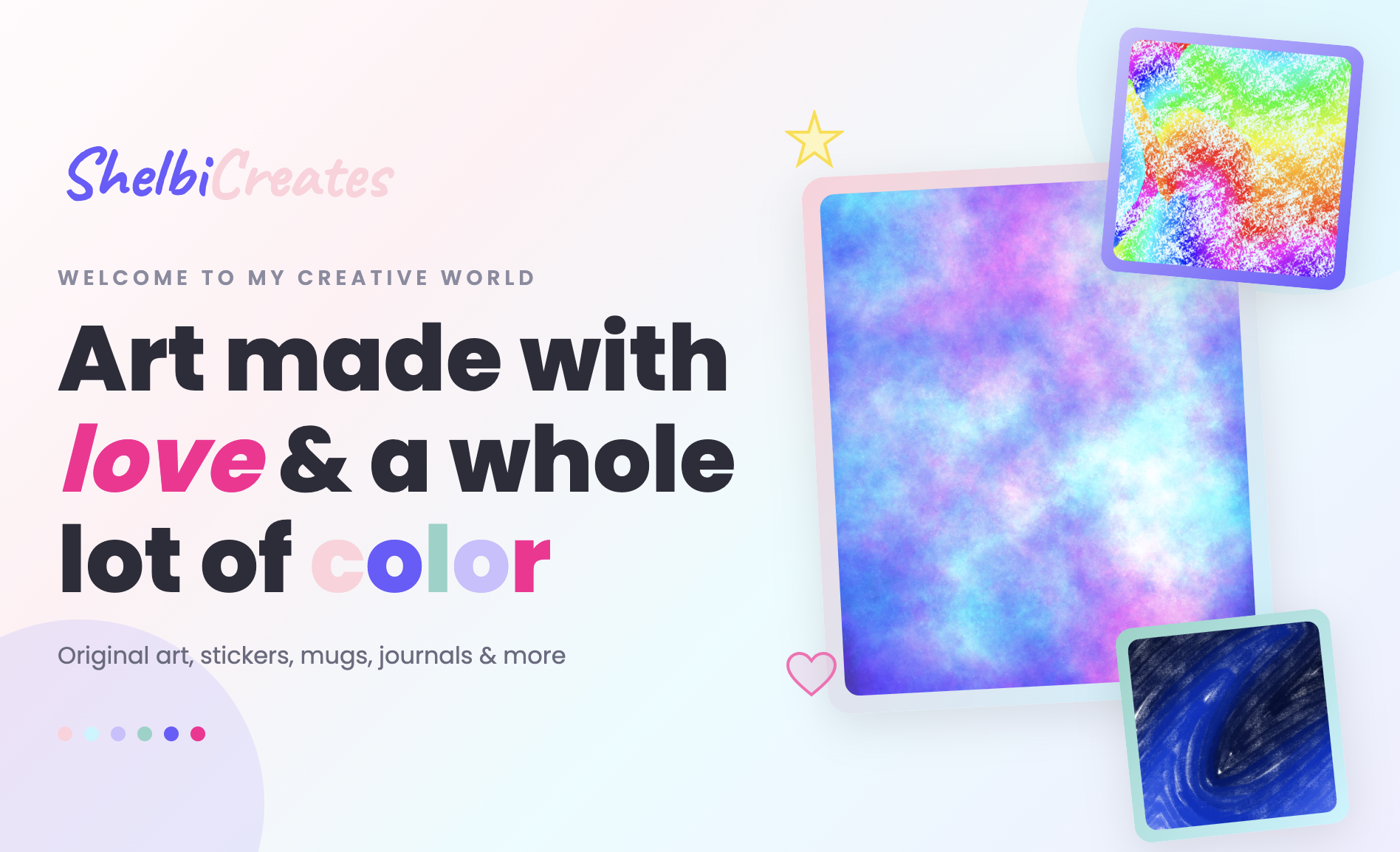 Art portfolio and shop preview