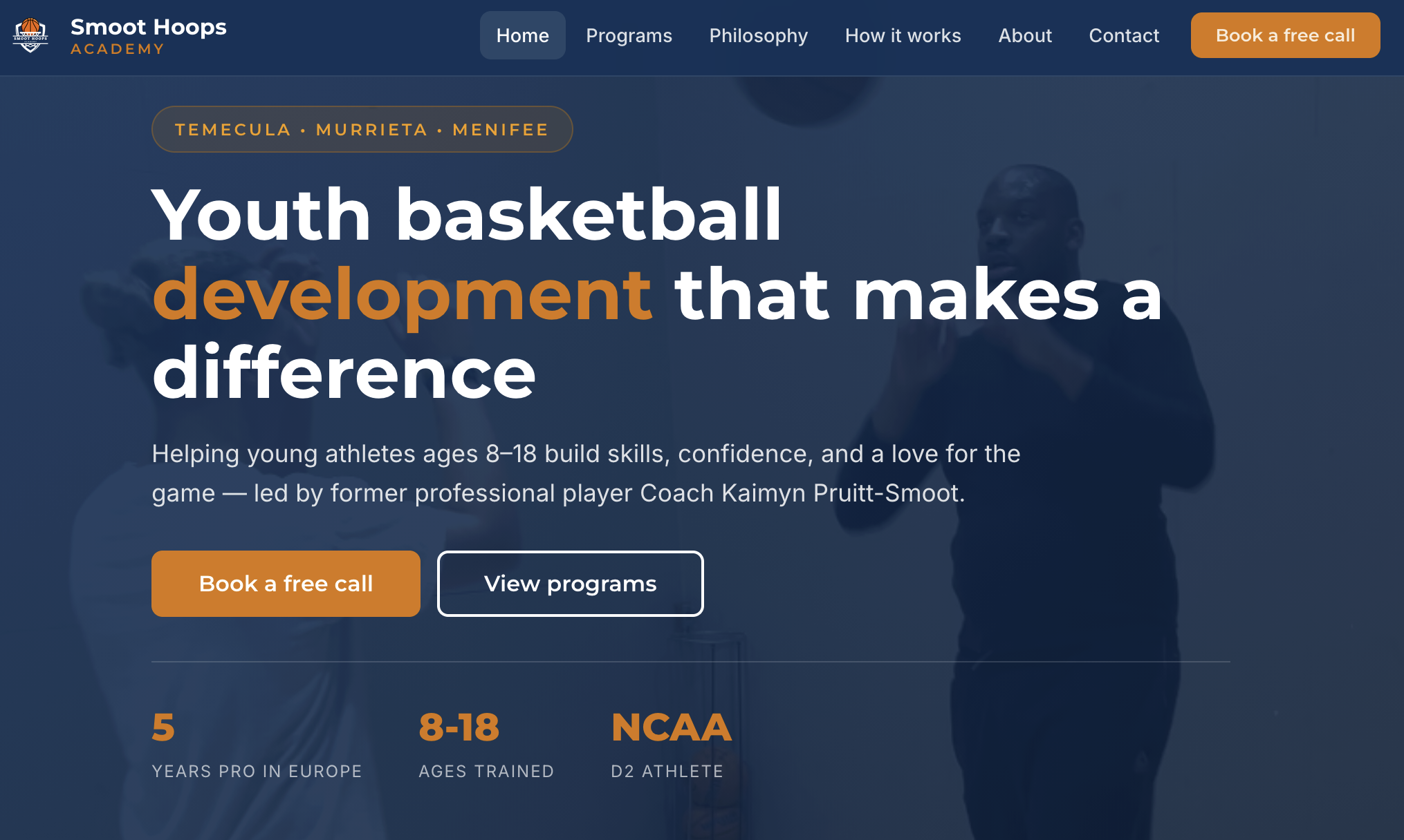 Basketball coaching site preview